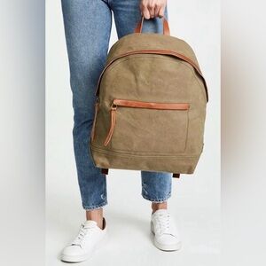 madewell the charleston canvas with italian leather trip backpack